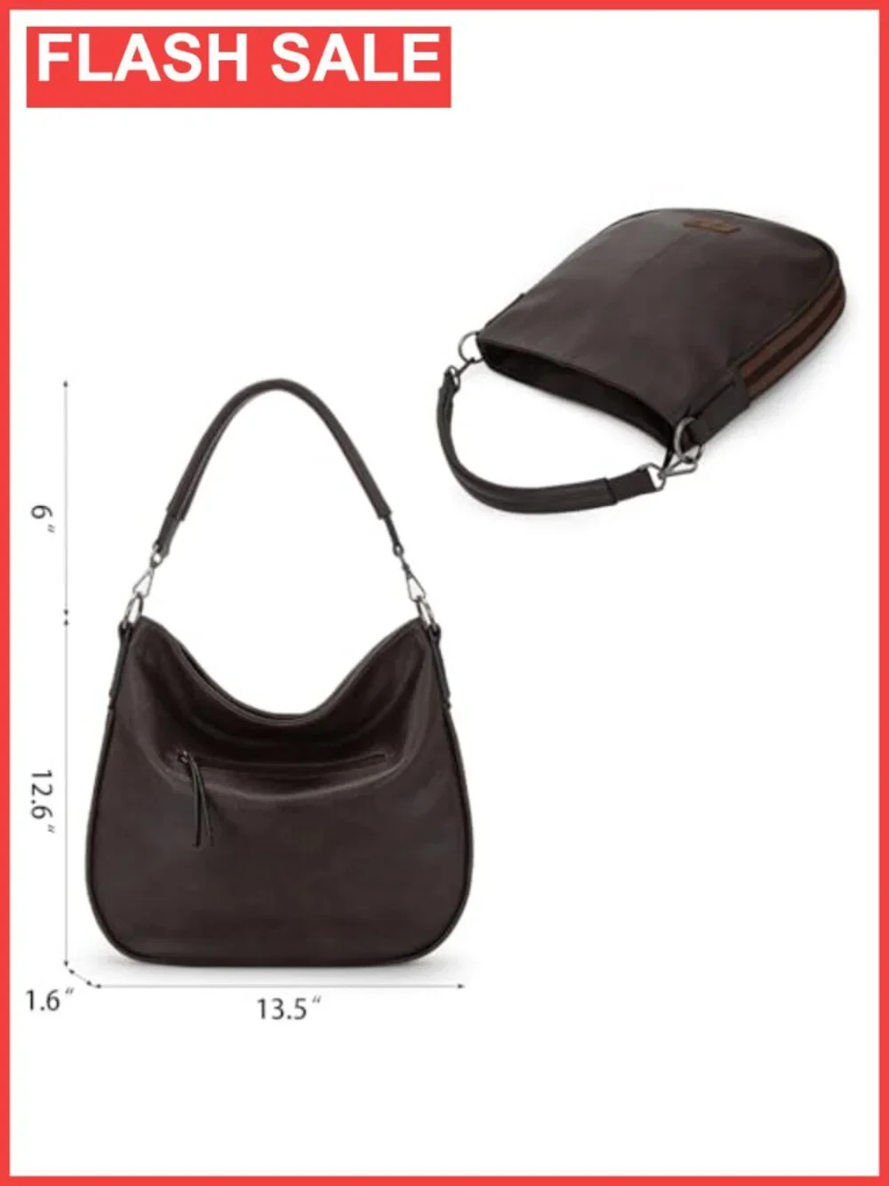 Vegan Leather Hobo Bag Crossbody Purse Shoulder Handbag
